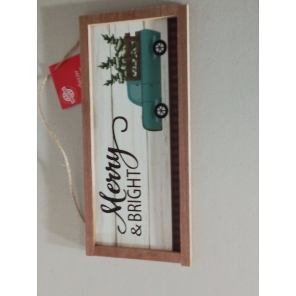Merry And Bright Small Wooden Sign Christmas Decor‎ - Picture 14 of 16